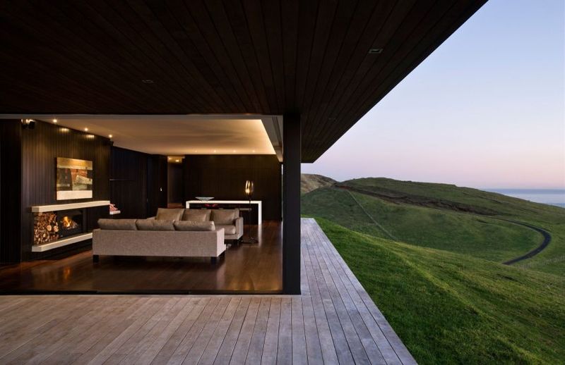 Salon avec vue panoramique sur l'océan - Parihoa House par Pattersons - Muriwai, Nouvelle-Zelande