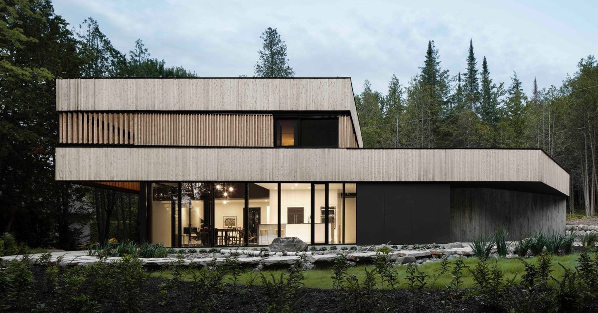 Maison Bois Ultra Contemporaine A L Architecture Passive Au Canada Build Green