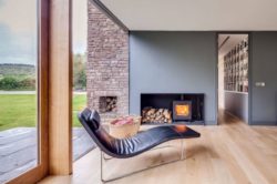 Coin repos & cheminée salon - The-Nook par Hall+Bednarczyk - Monmouthshire - Nouvelle-Zelande