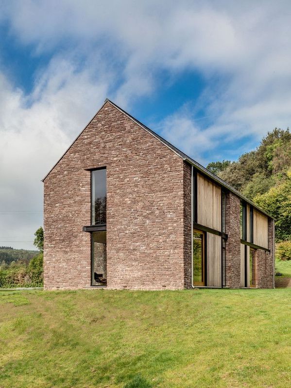 Façade murs en pierres - The-Nook par Hall+Bednarczyk - Monmouthshire - Nouvelle-Zelande