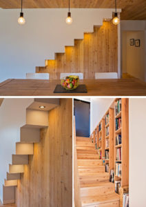 escalier - Back Country house par David Maurice de LTD Architectura - Puhoi bush - Nouvelle Zélande.jpg