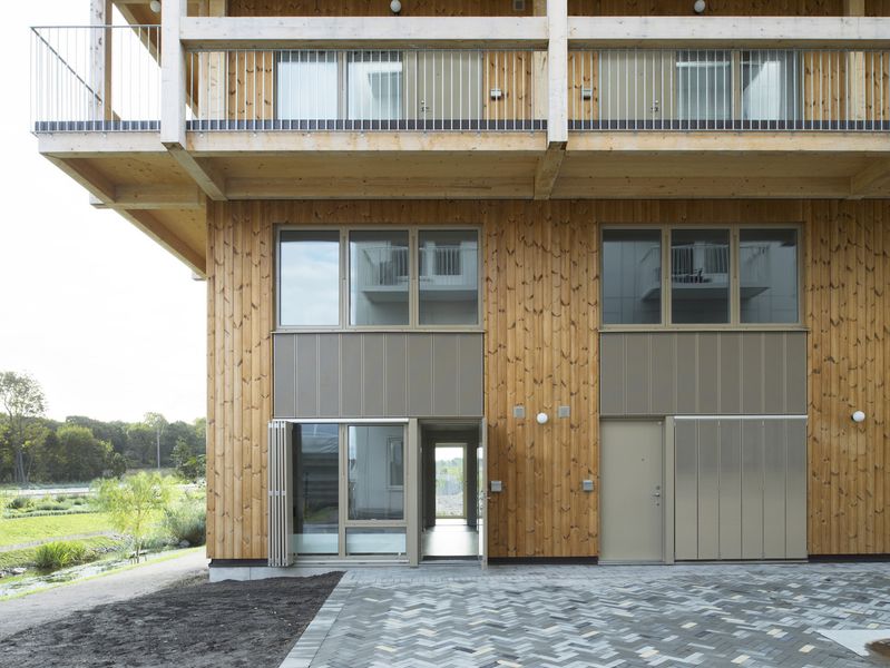 entrée - The-Wooden Box-House par SPRIDD architecs- Suède ©MikaelOlsson