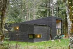 Façade principale et paysage - Courtyard-House par Robert Hutchison Architecture - Seattle, USA © Mark Woods