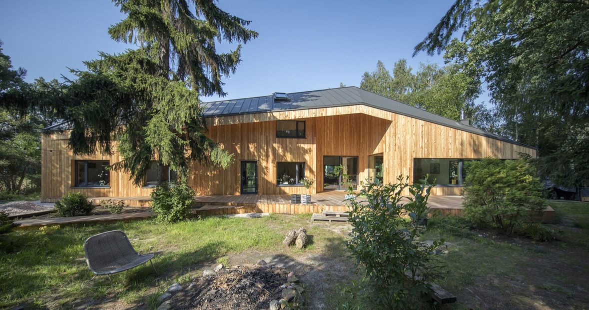 Une Maison Bois Polonaise Au Toit