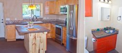 Aménagement cuisine et meuble salle de bains - Straw-Bale-Homes par Community Rebuilds - Moab, USA © Community Rebuilds