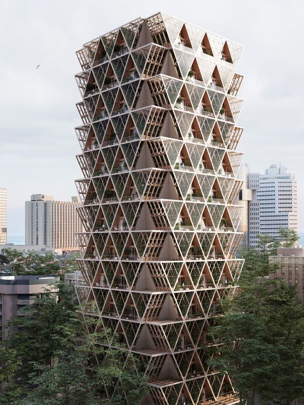 Immeuble bois concept - La Ferme par Precht Designs - © Precht