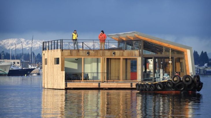 Une - Floating-home par Ninebark Design - Seattle, USA © Aaron Leitz