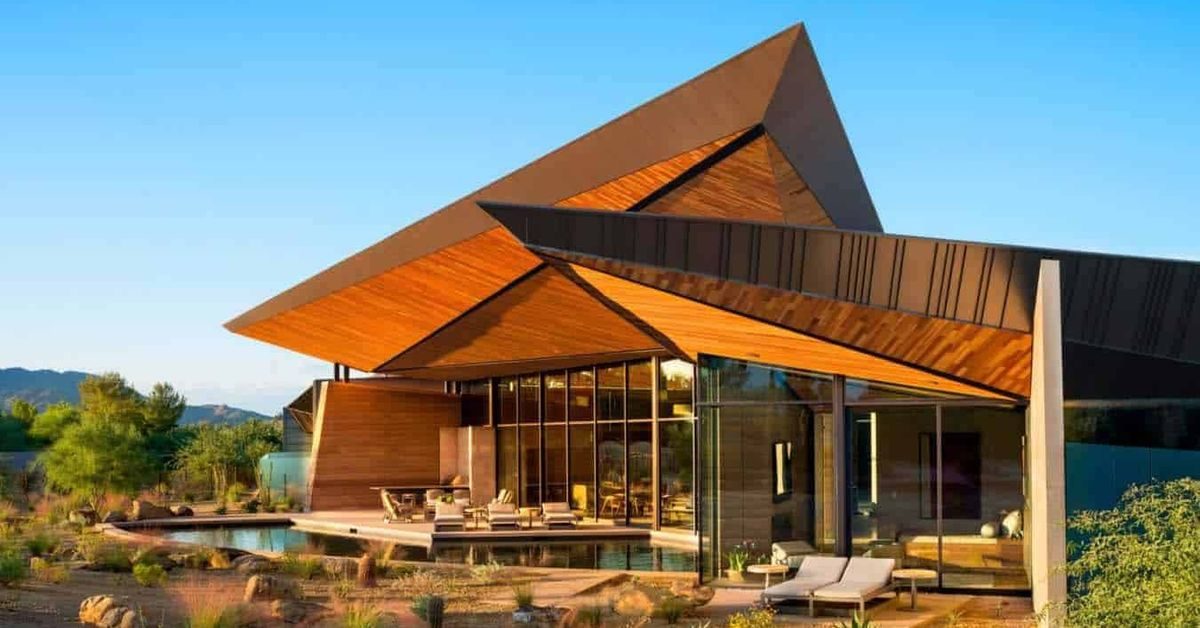 Une maison moderne du désert à la décoration aux tons de terre