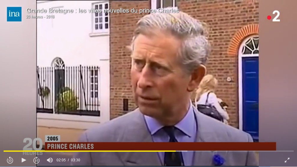 Reportage France 2 sur le village du Prince Charles à Poundbury