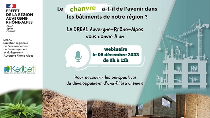 Webinaire DREAL – Perspectives de développement d’une filière chanvre en Auvergne Rhône Alpes
