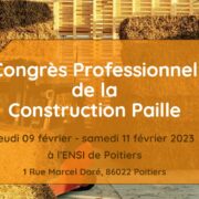 1er Congrès Professionnel de la Construction Paille – Poitiers (FR-86)
