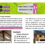 Activité d’éco-construction à reprendre