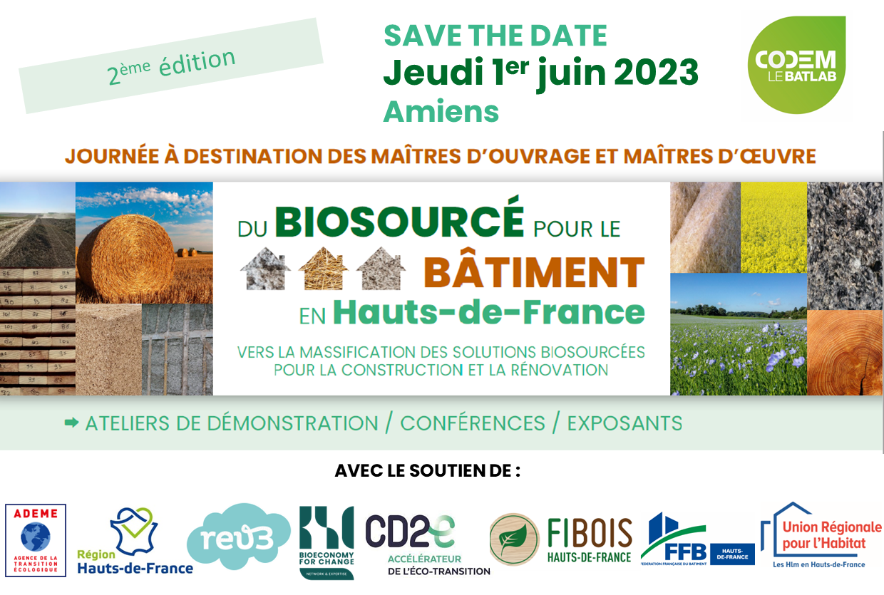 Du biosourcé pour le Bâtiment en Hauts-de-France – Codem – Amien (FR-80)