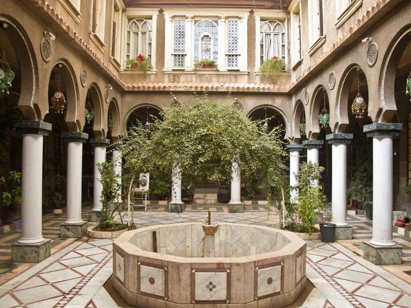  Hôtel Beit Rumman, Damas. Image via le compte Tumblr syrian-courtyard