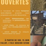 Portes ouvertes formation terre chanvre projetée – De la Tête au Toit – Isle Bouzon FR-32