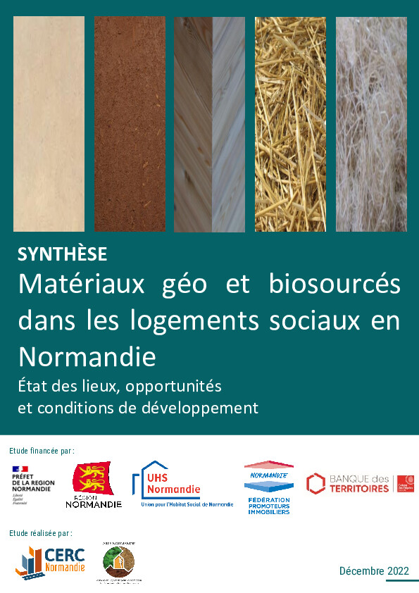 Etude Matériaux géo et biosourcés dans les logements sociaux en Normandie