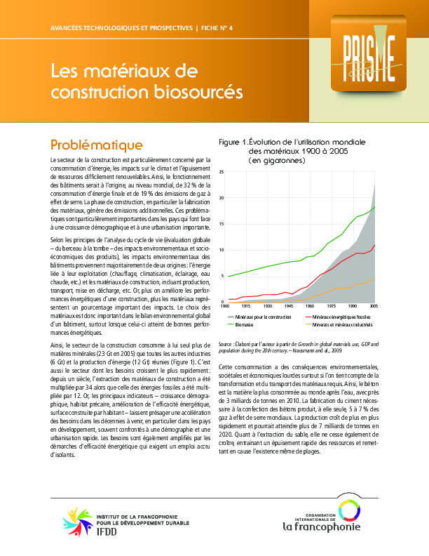 Les Matériaux de Construction Biosourcés – IFDD