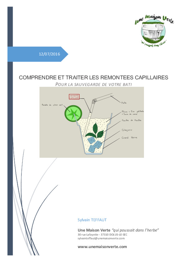 Comprendre et traiter les remontées capillaires Comprendre et traiter les remontées capillaires