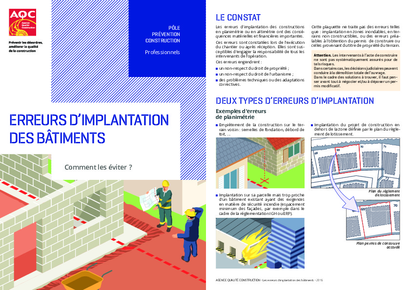 Erreurs d’implantation des bâtiments