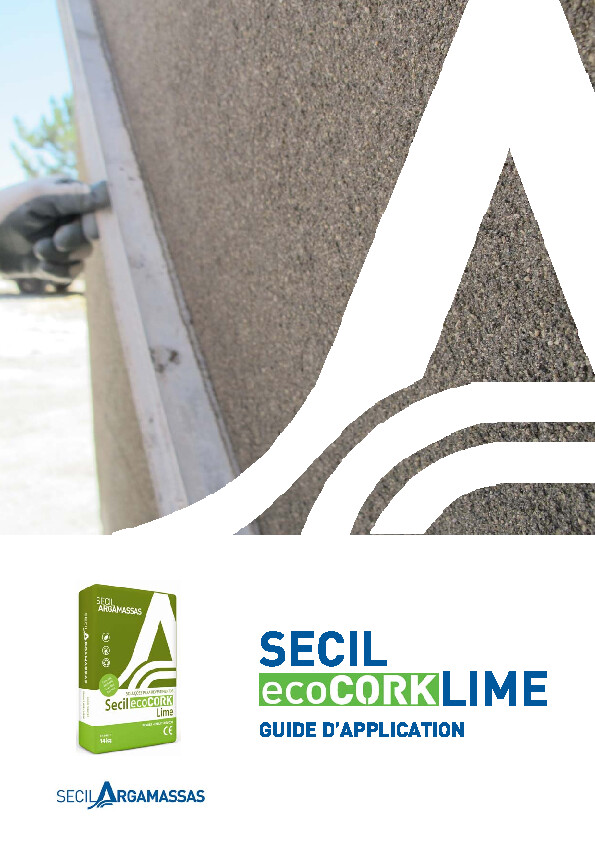 Secil ecoCork Lime – Guide d’application Secil ecoCork Lime – Guide d’application
