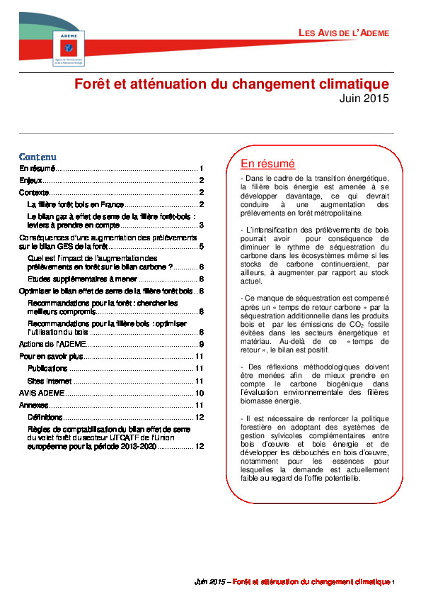 Avis ademe forêt attenuation-cght-clim vdef