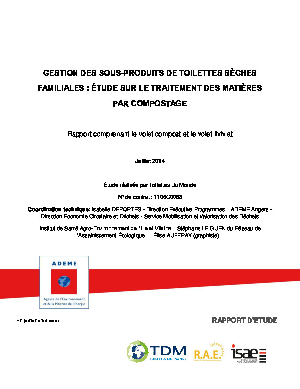 Gestion sous produits toilettes seches 201407-Ademe