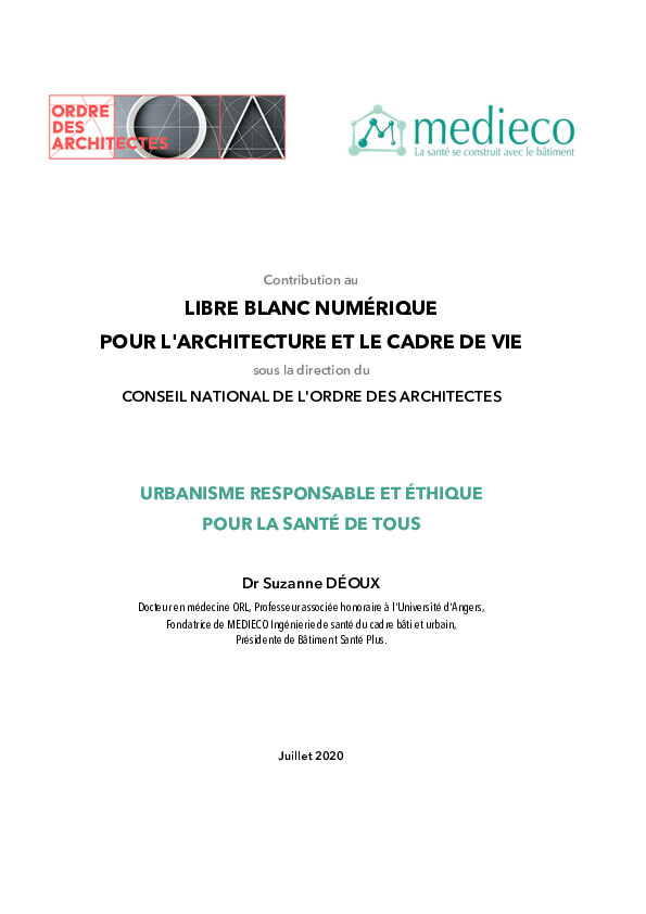 Urbanisme responsable et éthique pour la santé de tous